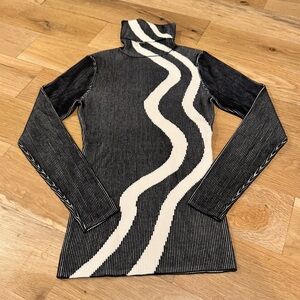 Alp N Rock Black and White Striped Sweater XS